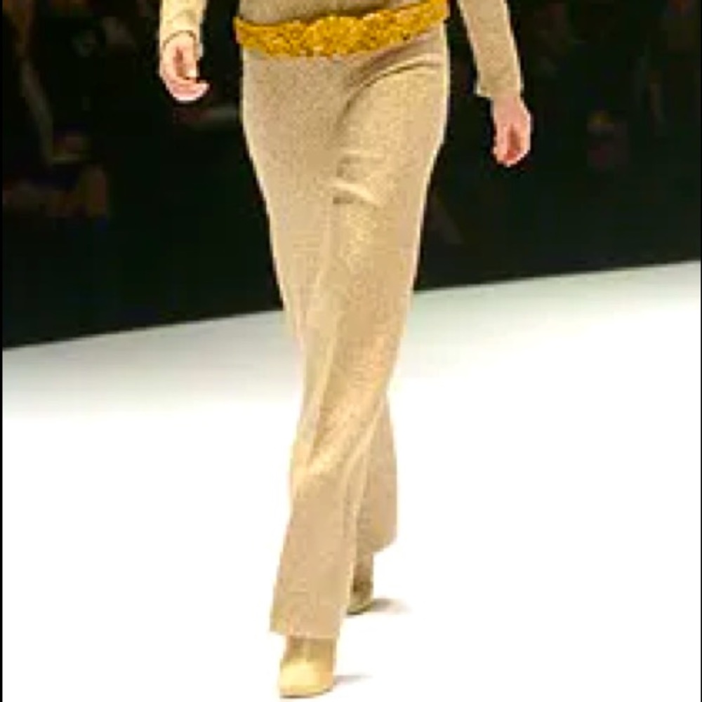 Alexander McQueen wool straight pant with gold 4/6 - Picture 2 of 12
